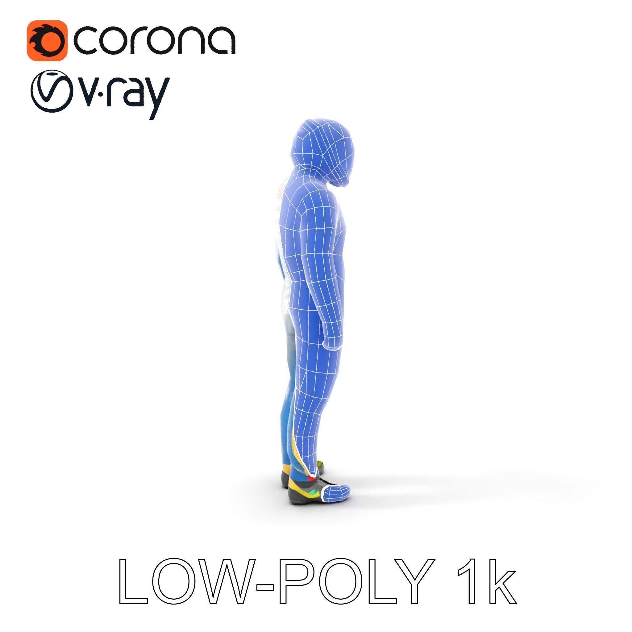 Professional Racing Driver Suit Model Pack Low-poly 3D model_20