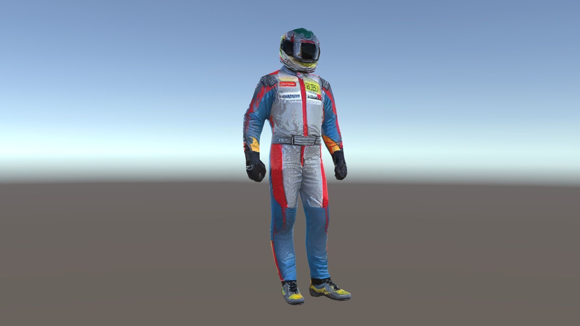 Professional Racing Driver Suit Model Pack Low-poly 3D model_34