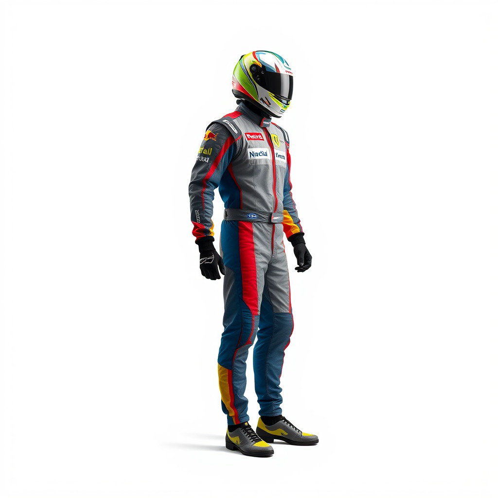 Professional Racing Driver Suit Model Pack Low-poly 3D model_2