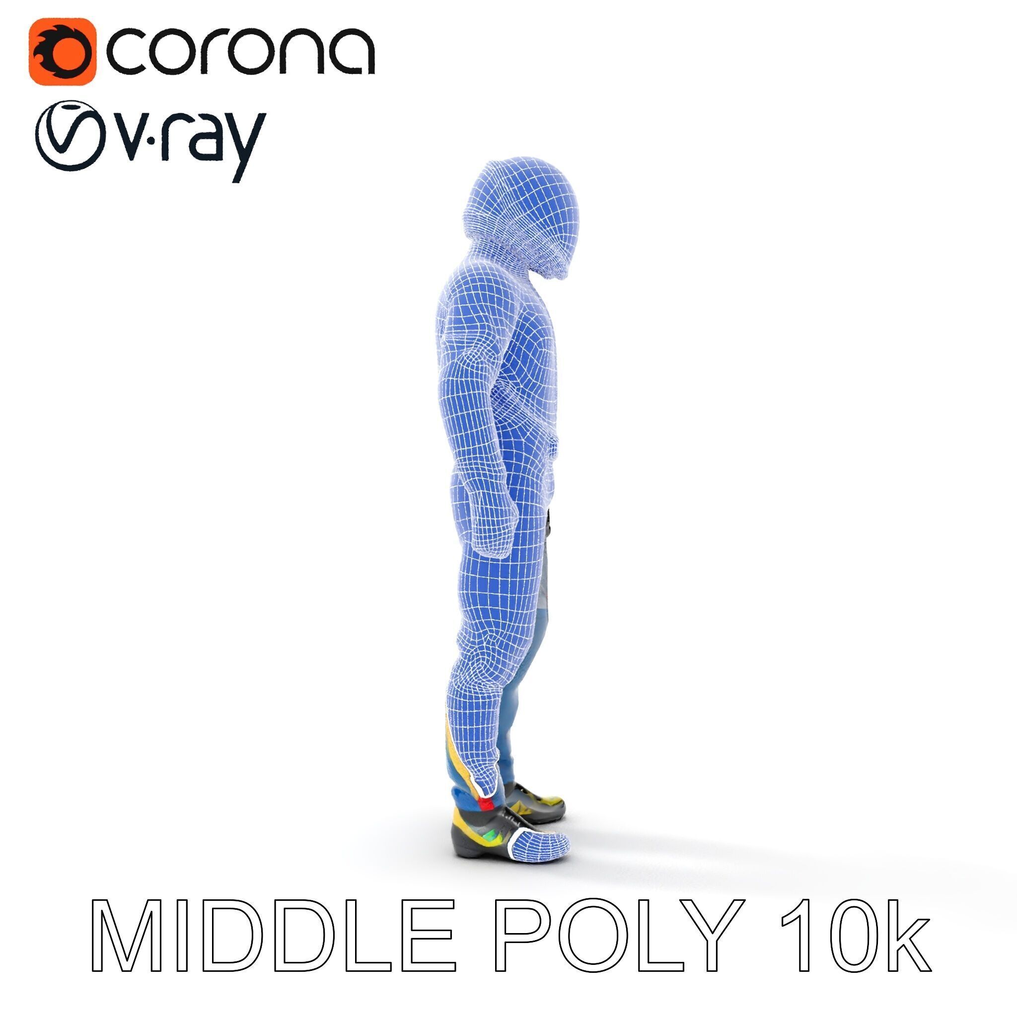 Professional Racing Driver Suit Model Pack Low-poly 3D model_30