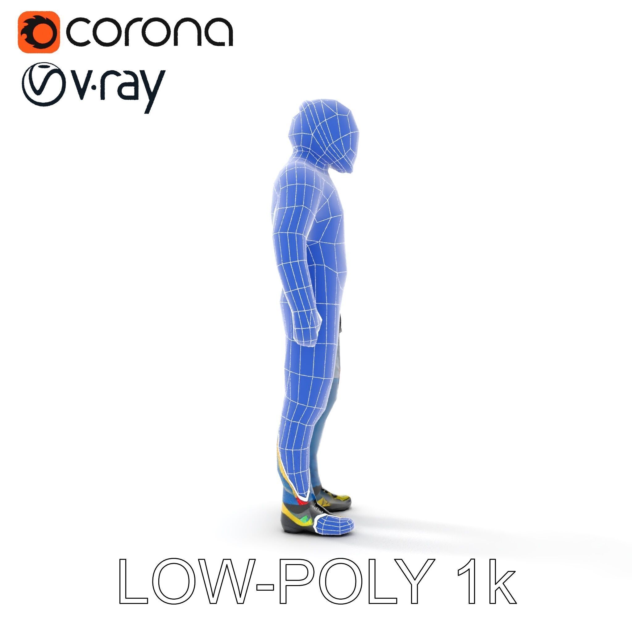 Professional Racing Driver Suit Model Pack Low-poly 3D model_31