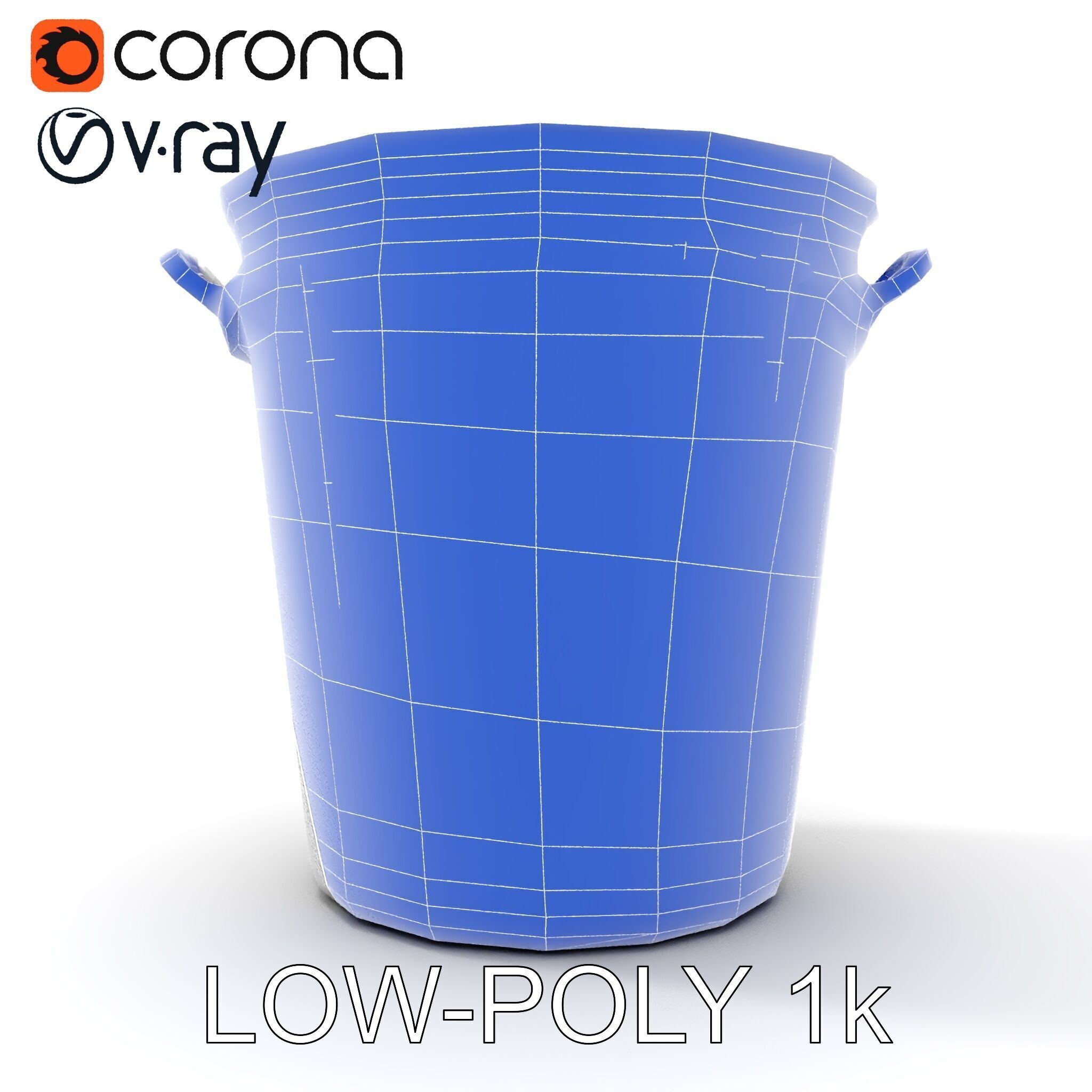 Metallic Ice Bucket Model Pack Low-poly 3D model_25