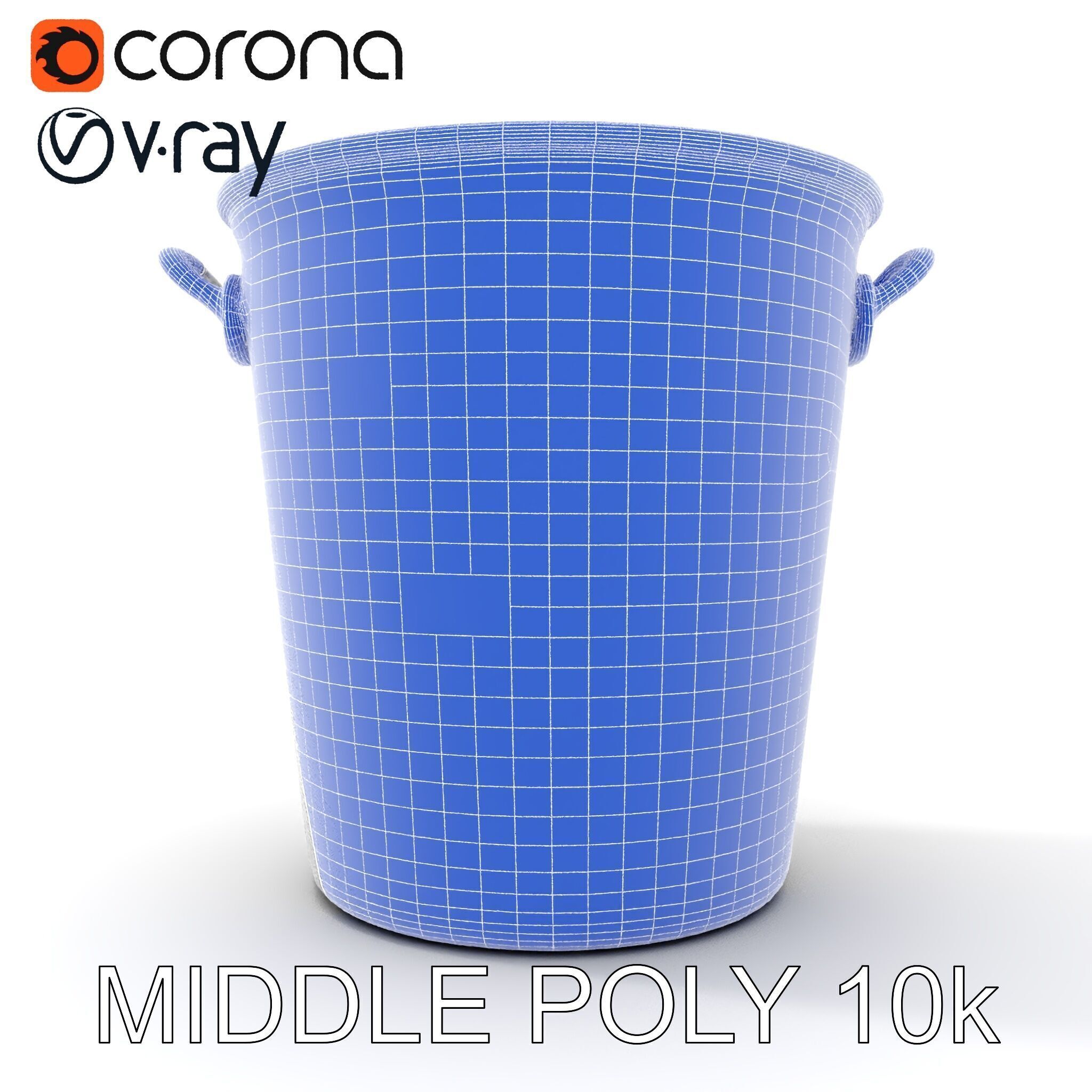 Metallic Ice Bucket Model Pack Low-poly 3D model_24