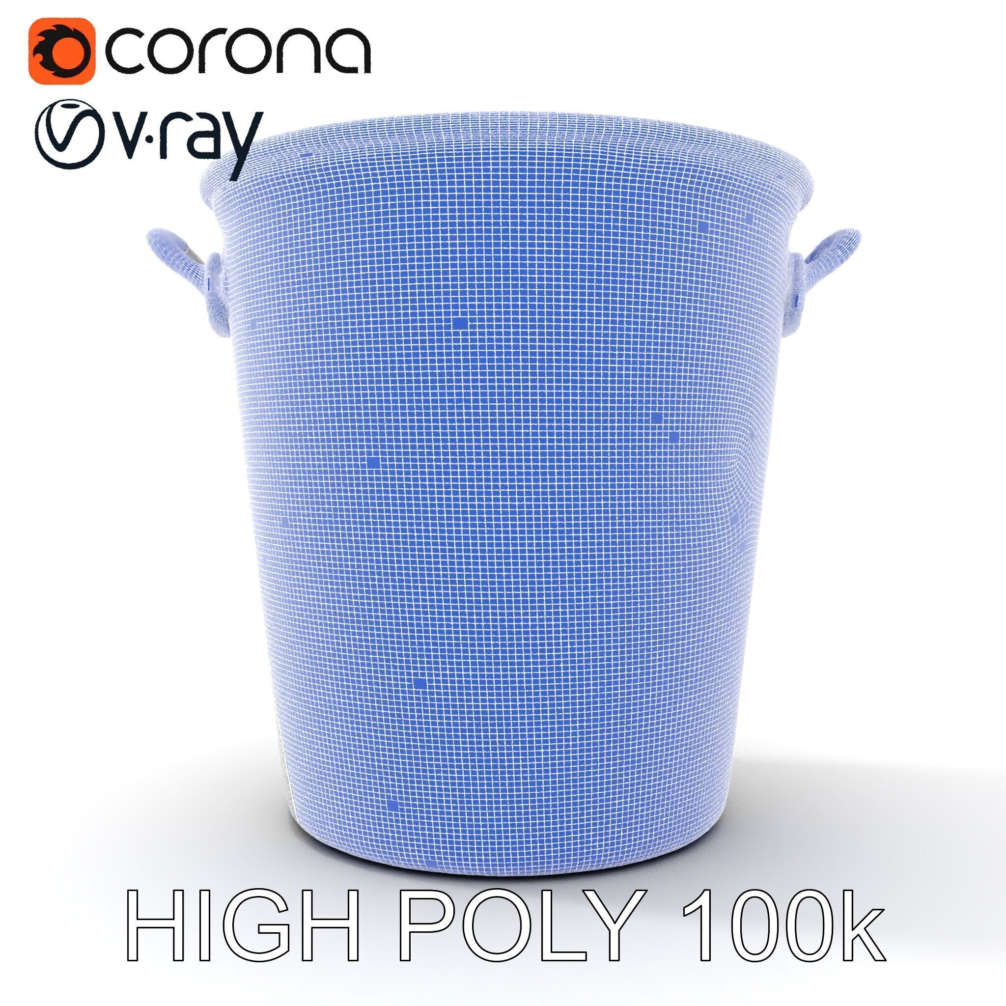 Metallic Ice Bucket Model Pack Low-poly 3D model_35