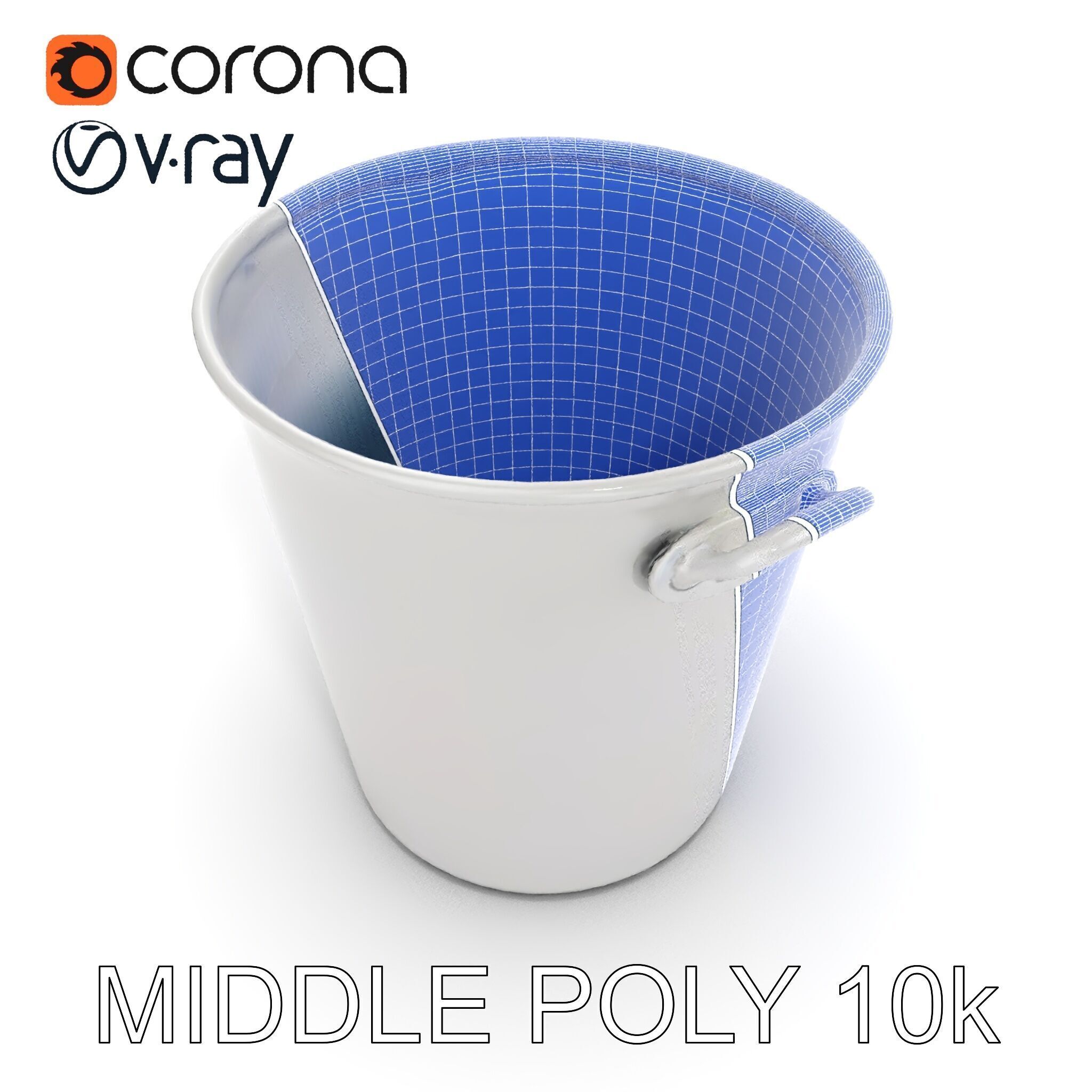 Metallic Ice Bucket Model Pack Low-poly 3D model_27