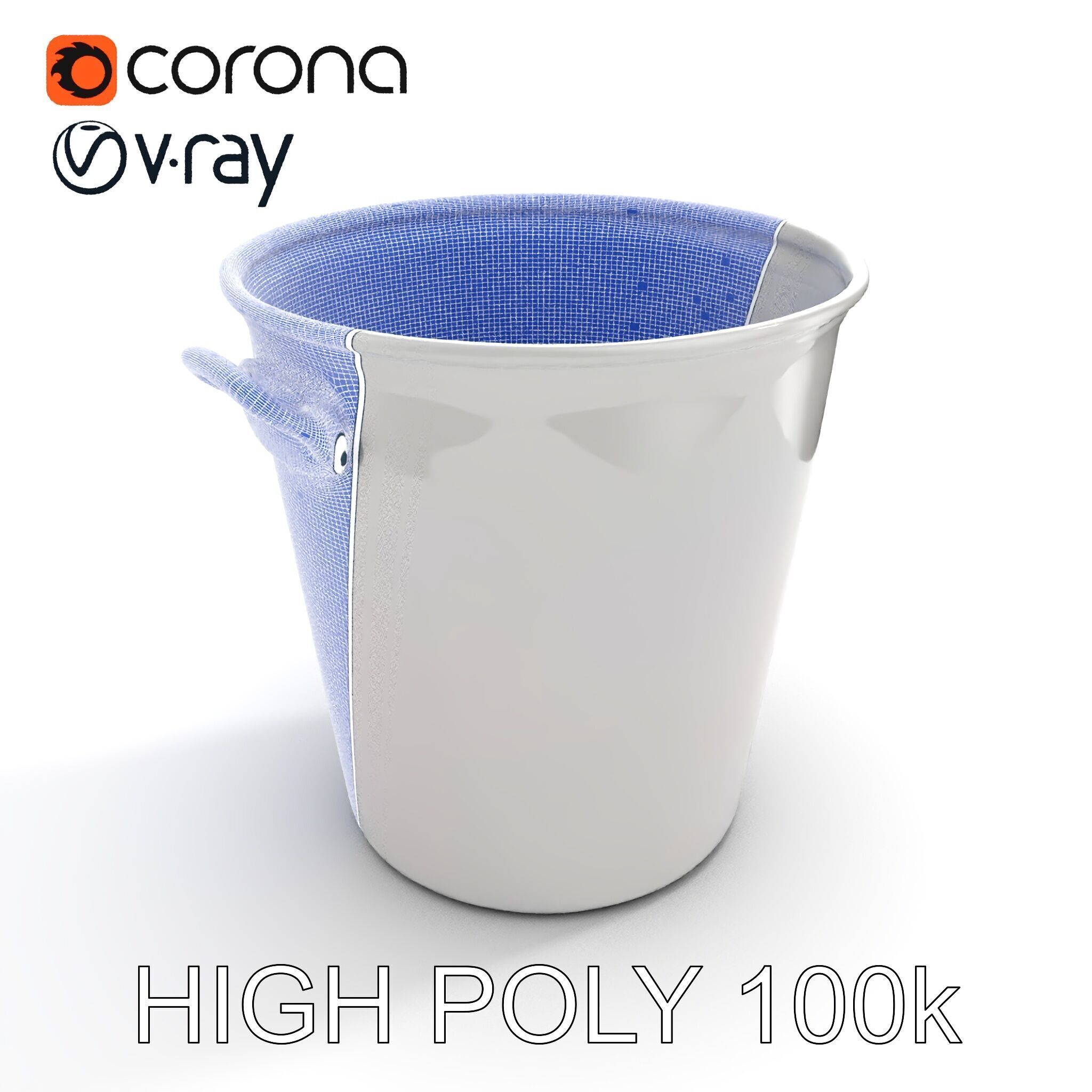 Metallic Ice Bucket Model Pack Low-poly 3D model_32