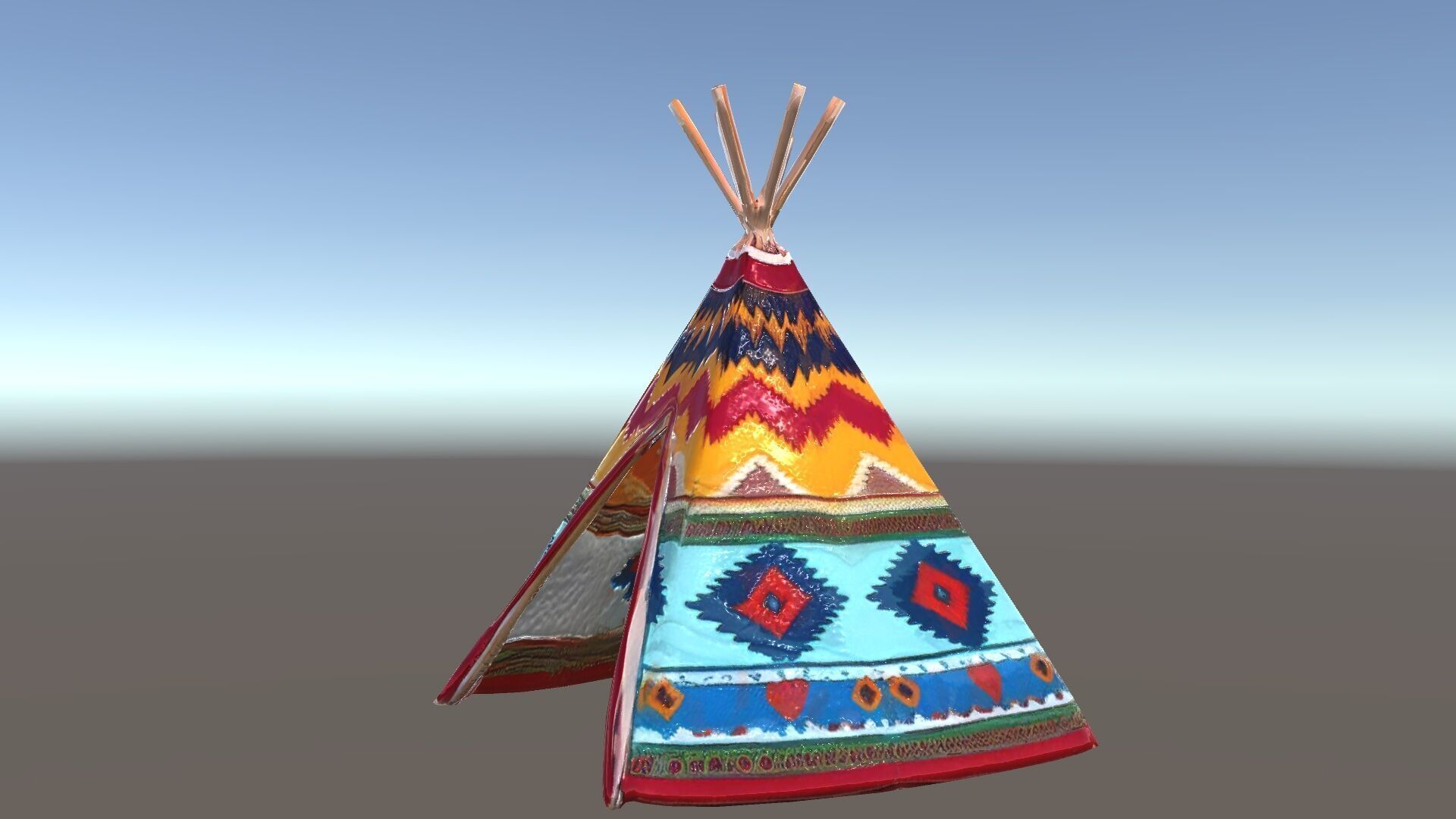Colorful Teepee Tent D Model Pack Low-poly 3D model_23