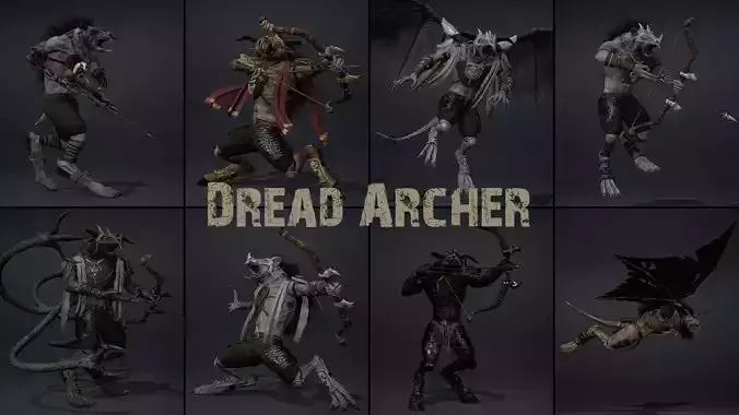 Dread Archer Low-poly 3D model