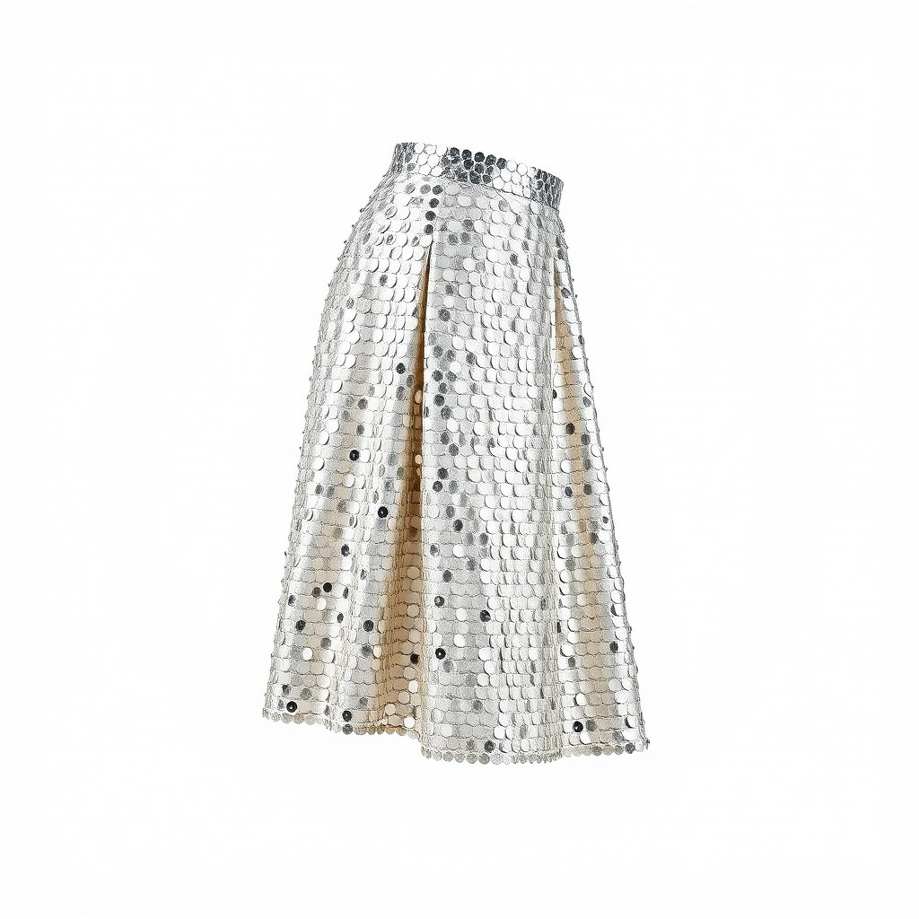 Sequin Skirt D Model Pack Low-poly 3D model_2