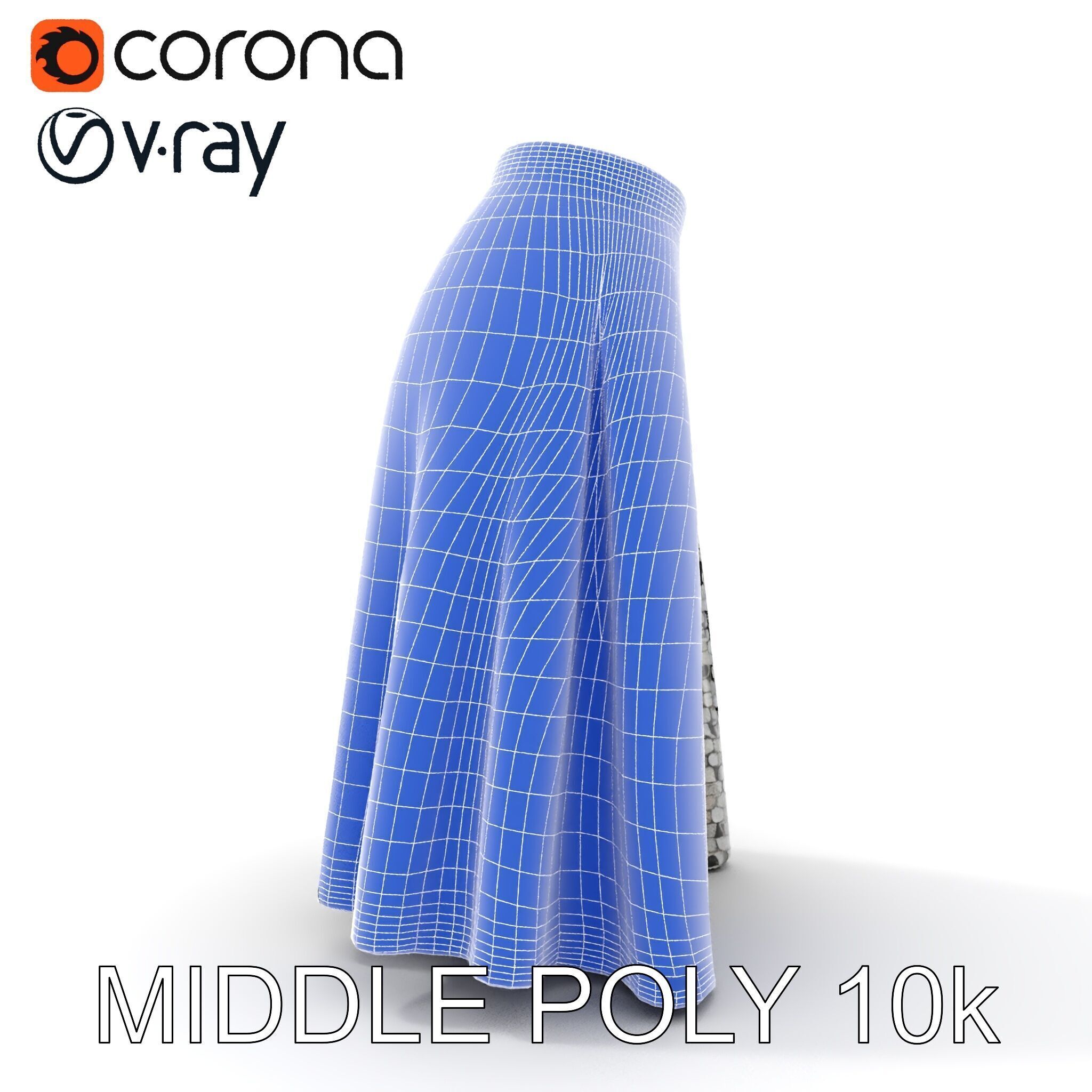 Sequin Skirt D Model Pack Low-poly 3D model_27