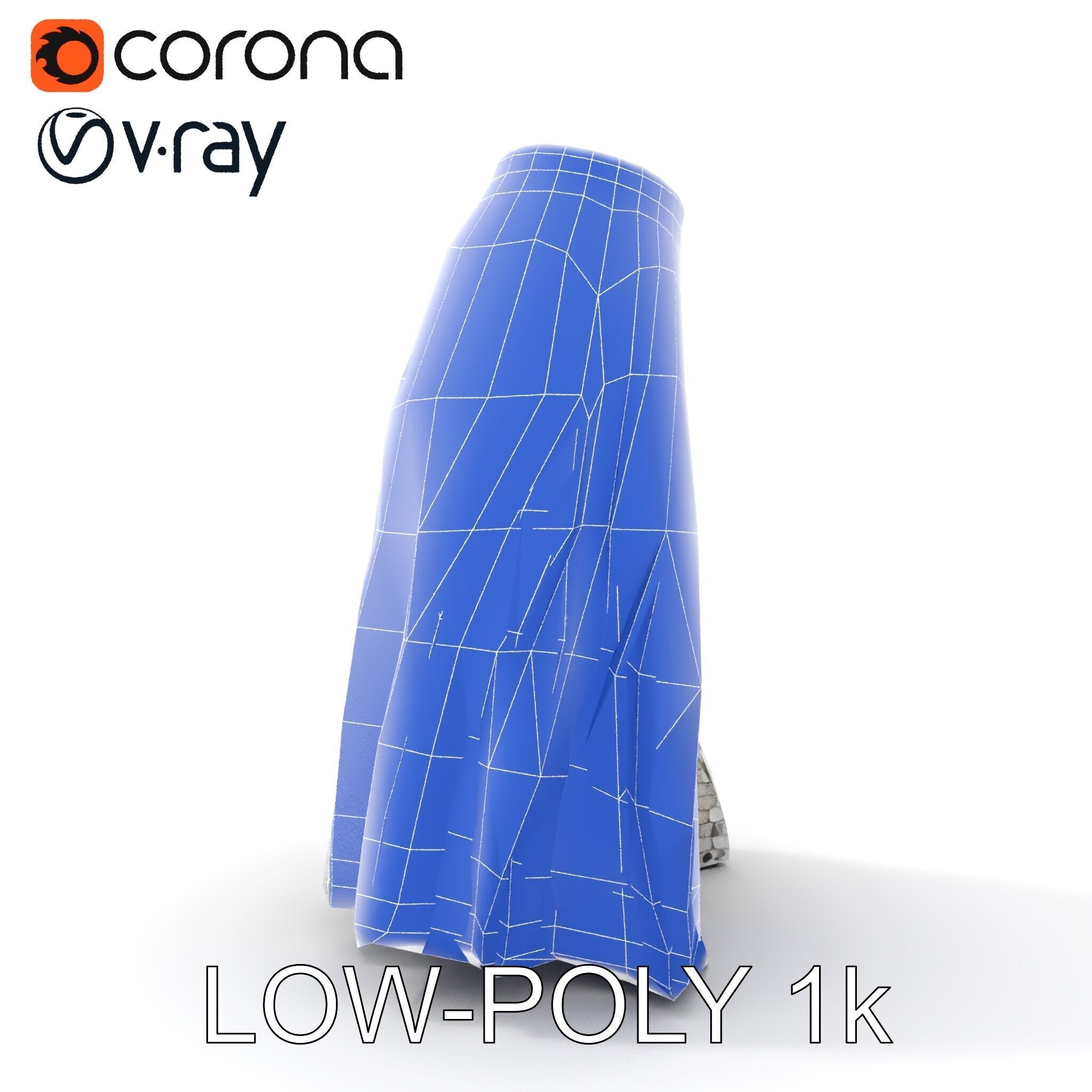 Sequin Skirt D Model Pack Low-poly 3D model_31