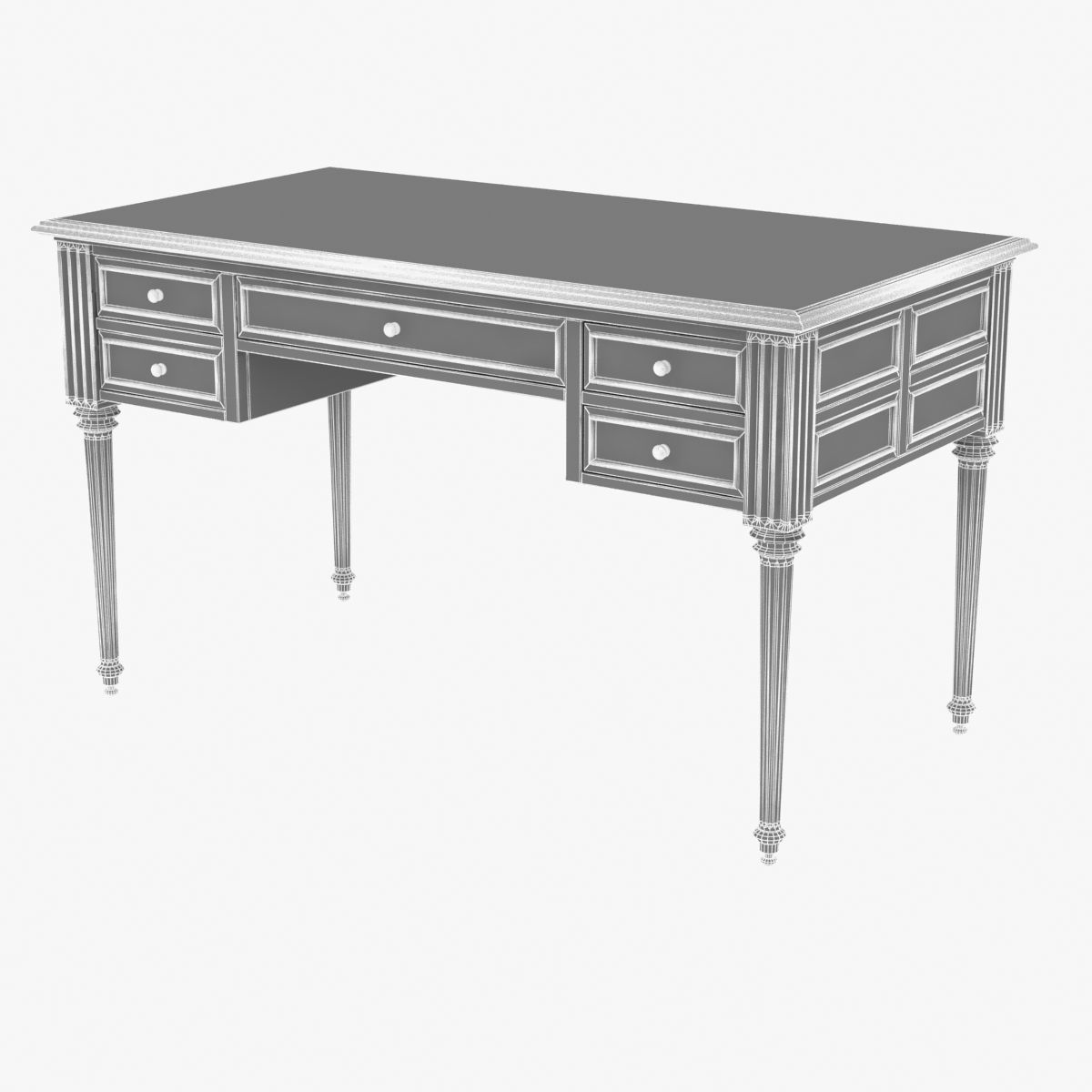 Ebonized Antique French Louis Xvi Desk 3d Model Cgtrader Ebonized Antique French Louis Xvi Desk 3d Model Max 3ds Fbx Unitypackage 5