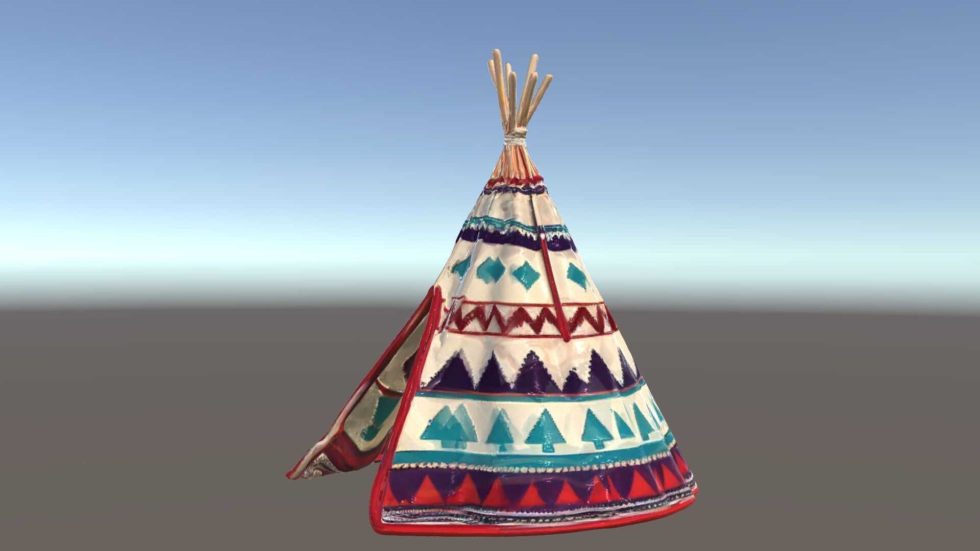 Colorful Teepee Tent Model Pack Low-poly 3D model_13