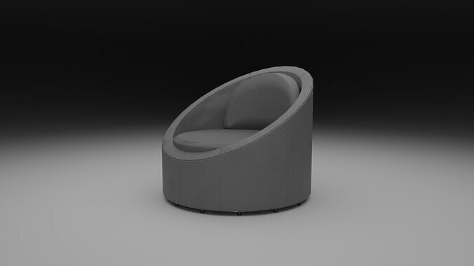 Circular Sofa Low-poly 3D model