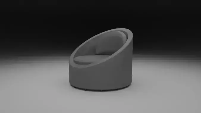Circular Sofa Low-poly 3D model