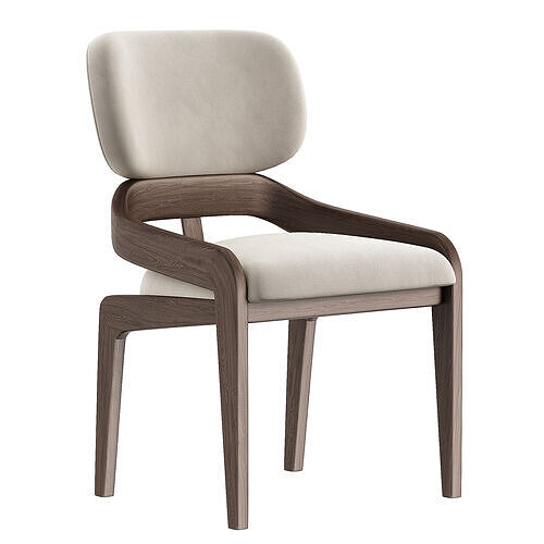 Moderner simpler Stil armloser Stuhl 3D model