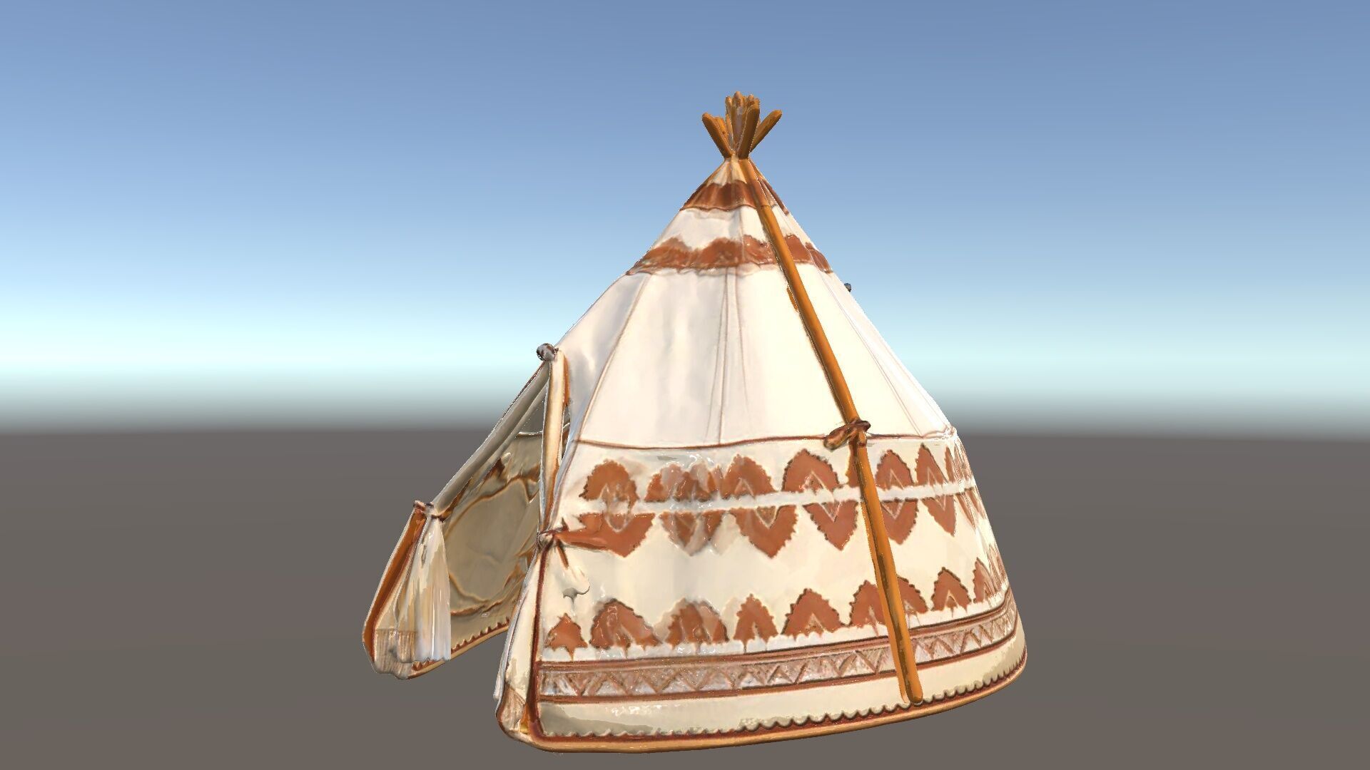 Traditional Teepee Tent Model Pack Low-poly 3D model_31