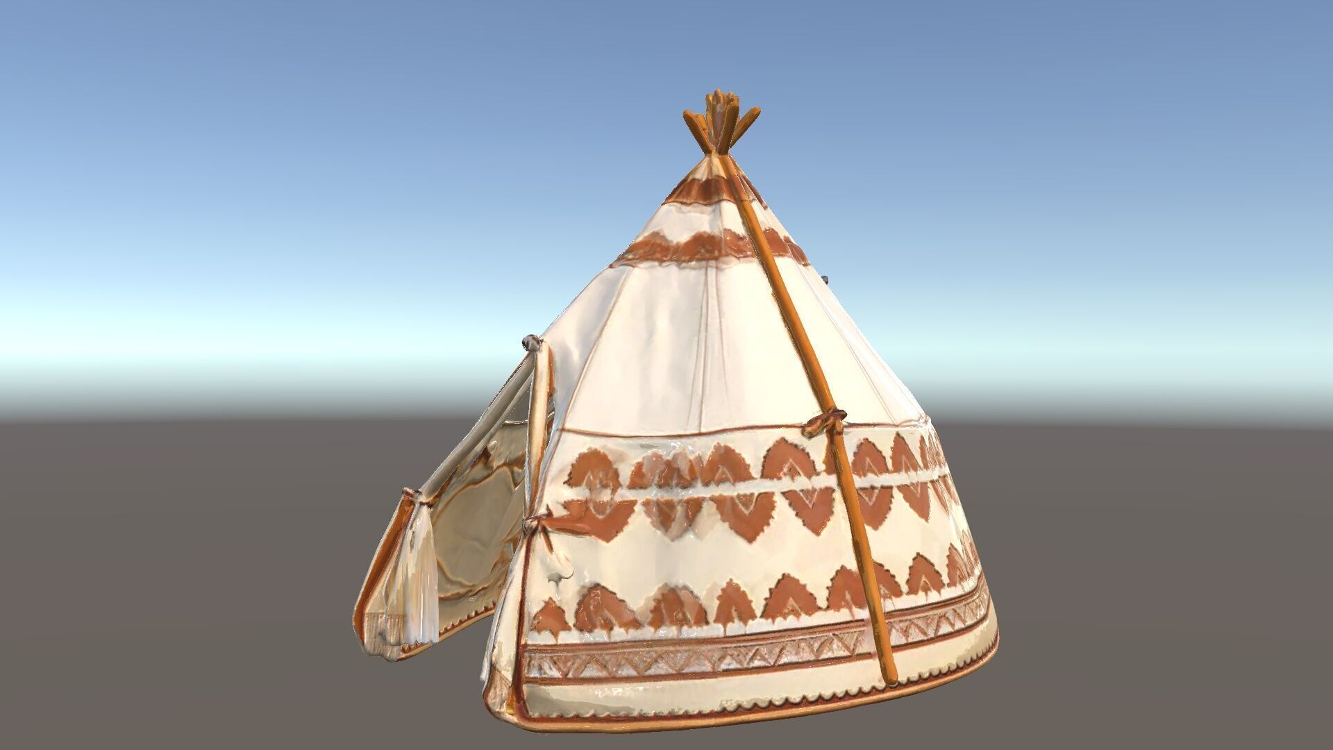Traditional Teepee Tent Model Pack Low-poly 3D model_5