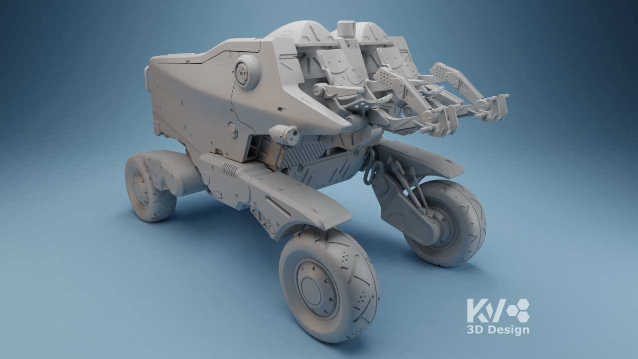KV-Death Stranding-Pickup Off-Roader 3D print model_3
