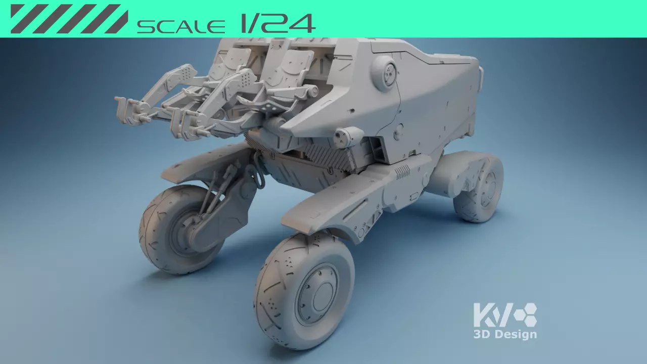 KV-Death Stranding-Pickup Off-Roader 3D print model_0