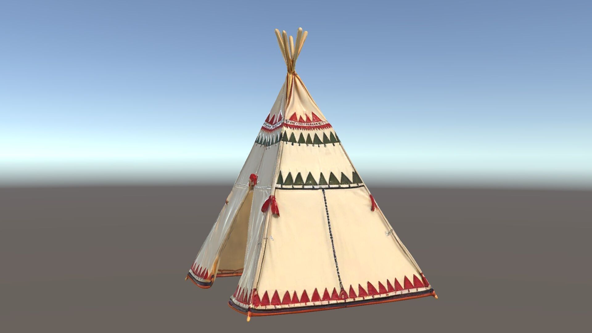 Colorful Teepee Tent D Model Pack Low-poly 3D model_5