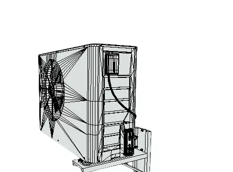 Realistic Industrial Air Conditioning Outdoor Unit 3D Model  Low-poly 3D model_30