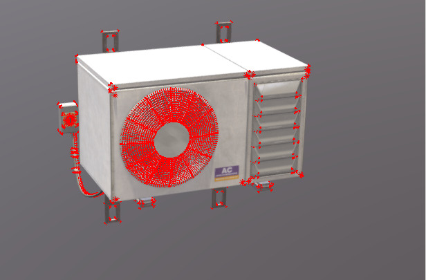 Realistic Industrial Air Conditioning Outdoor Unit 3D Model  Low-poly 3D model_24