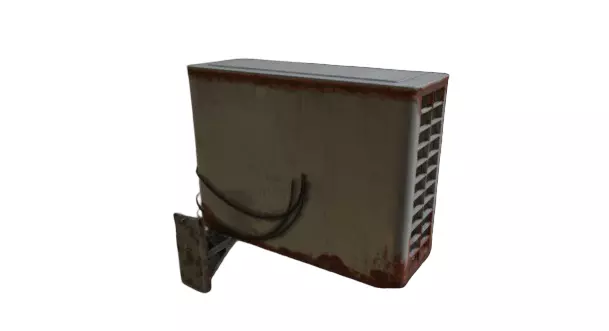 Realistic Industrial Air Conditioning Outdoor Unit 3D Model  Low-poly 3D model_14