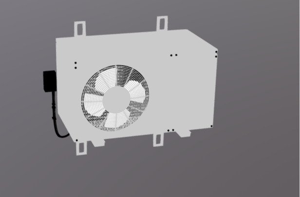Realistic Industrial Air Conditioning Outdoor Unit 3D Model  Low-poly 3D model_20