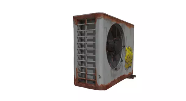 Realistic Industrial Air Conditioning Outdoor Unit 3D Model  Low-poly 3D model_33