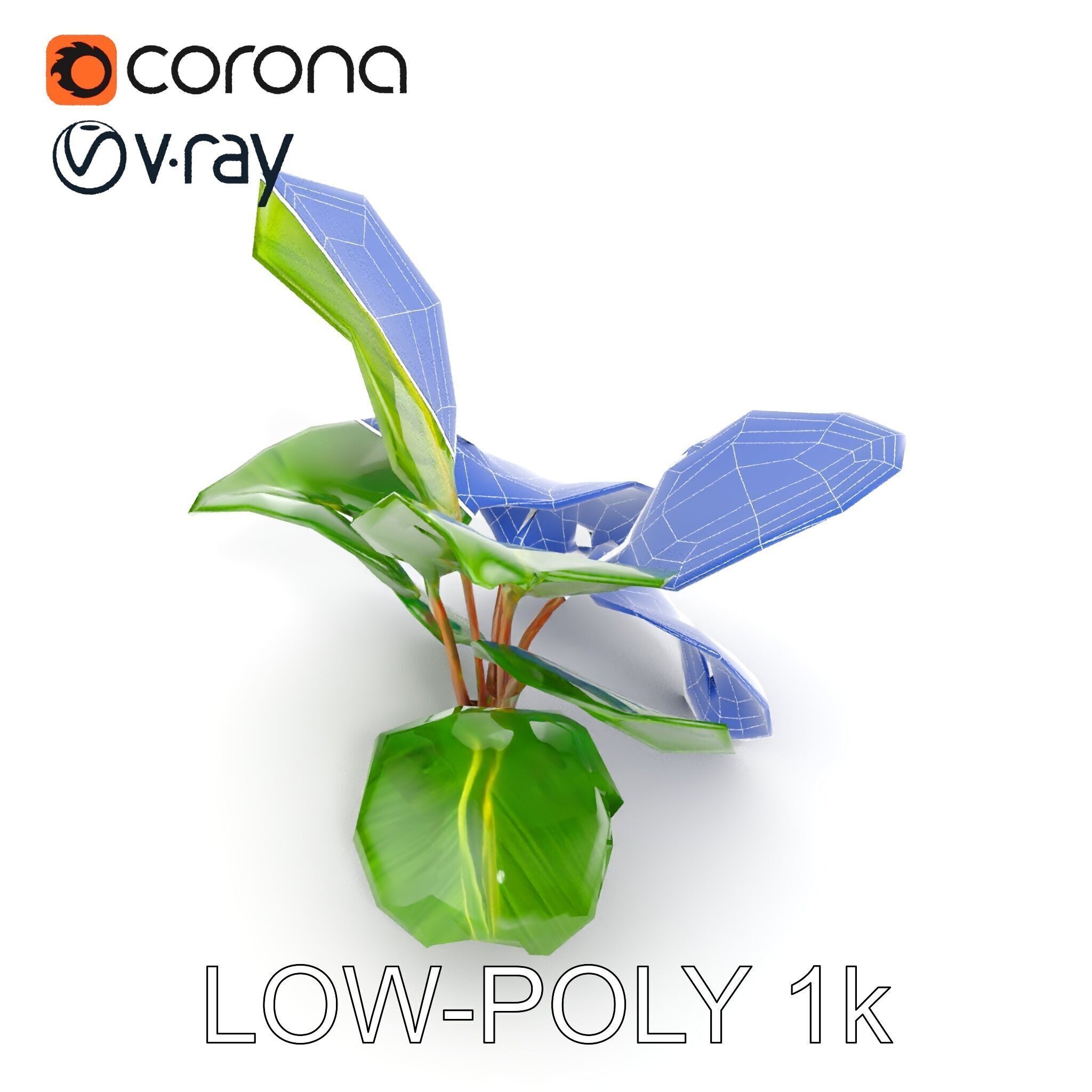 Tropical Plant Model Pack for Environment Design Low-poly 3D model_34