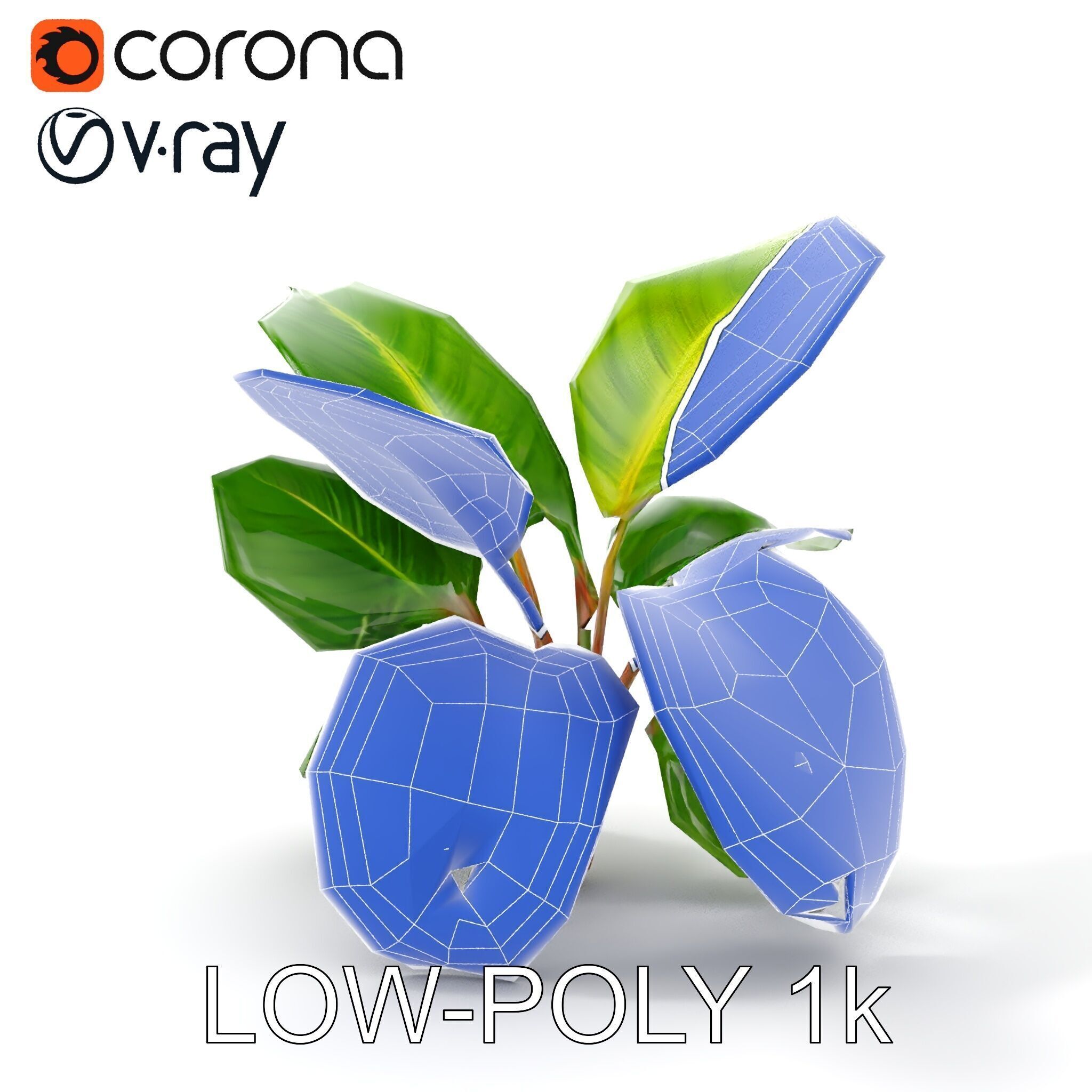 Tropical Plant Model Pack for Environment Design Low-poly 3D model_21