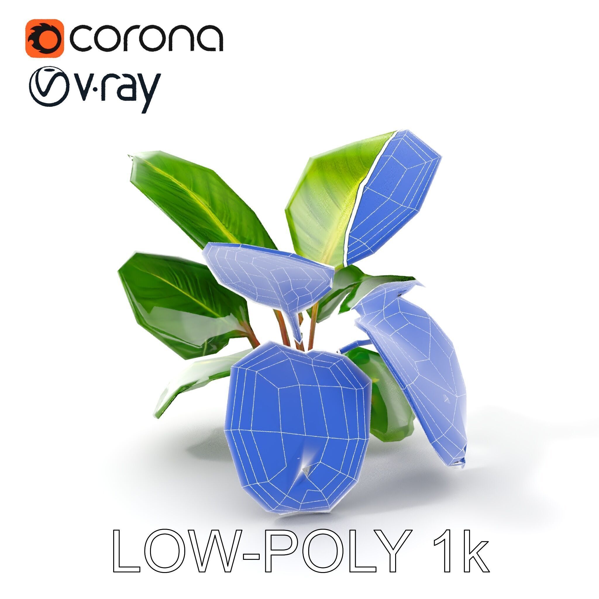 Tropical Plant Model Pack for Environment Design Low-poly 3D model_23