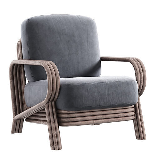 Remo Upholstered Armchair 3D model