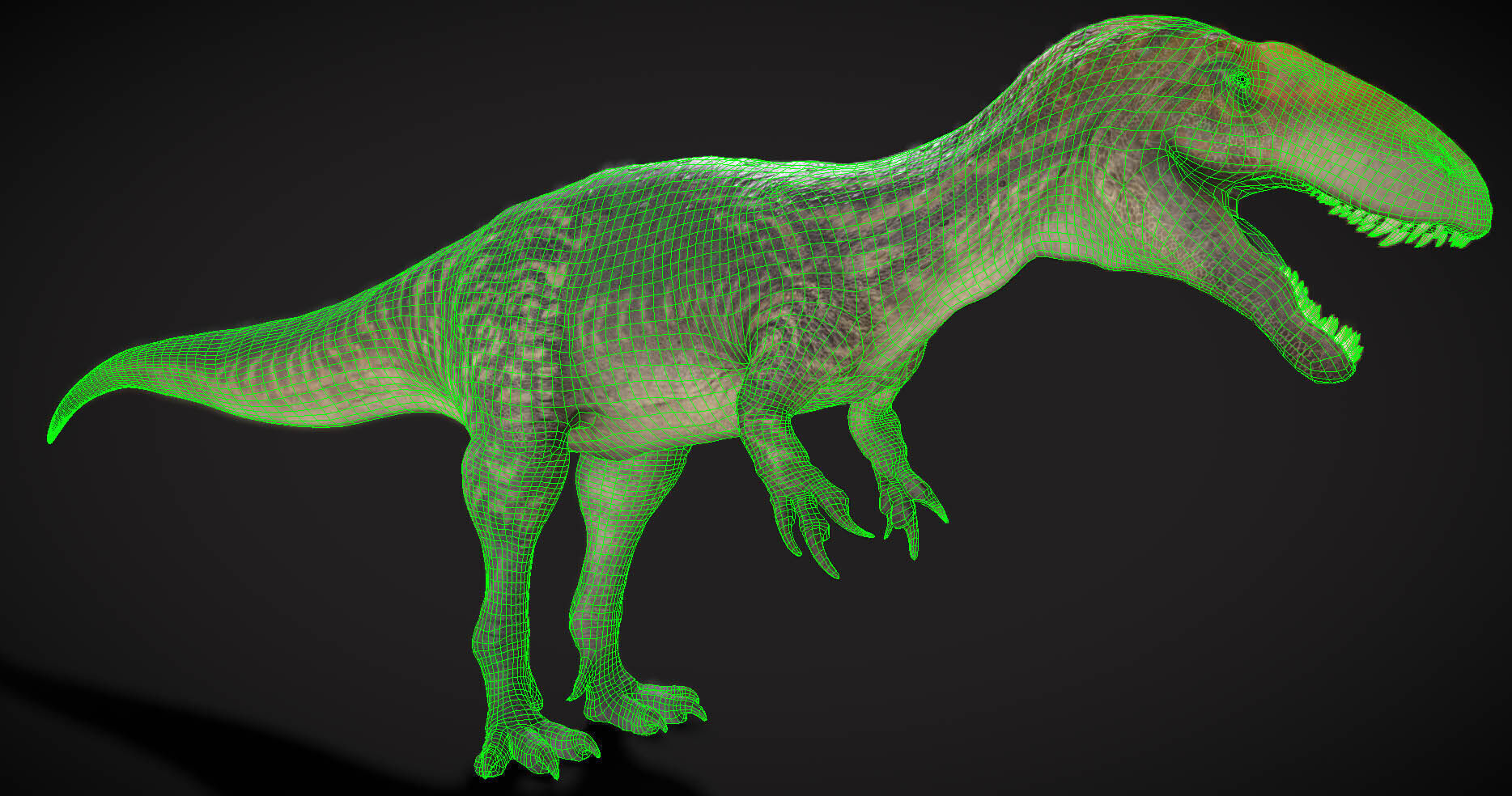 Eustreptospondylus The Well-Curved Vertebrae Hunter Low-poly 3D model_1