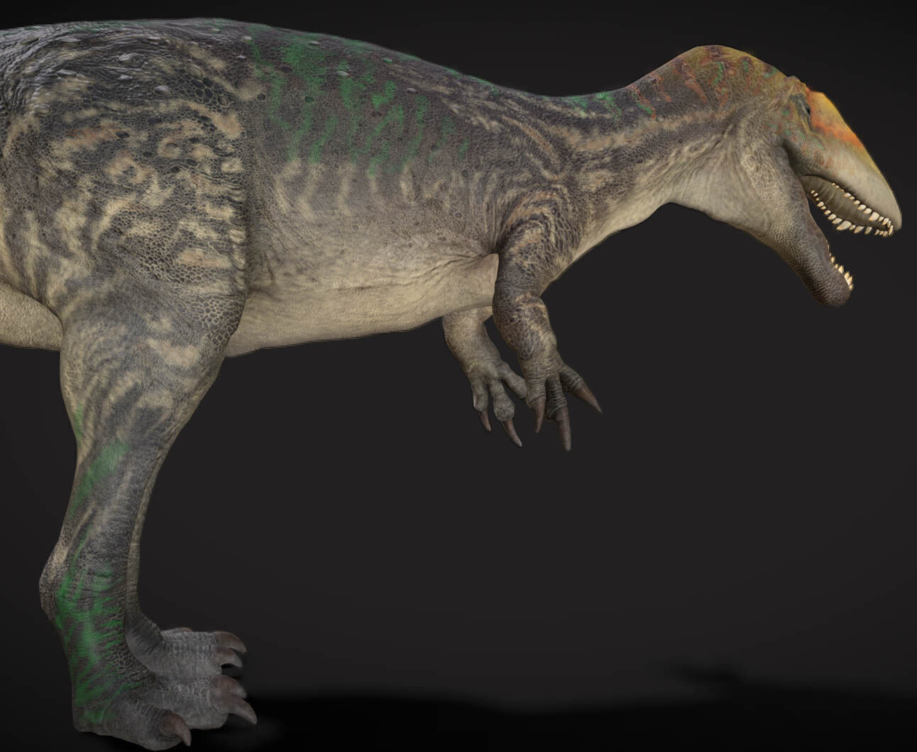 Eustreptospondylus The Well-Curved Vertebrae Hunter Low-poly 3D model_2