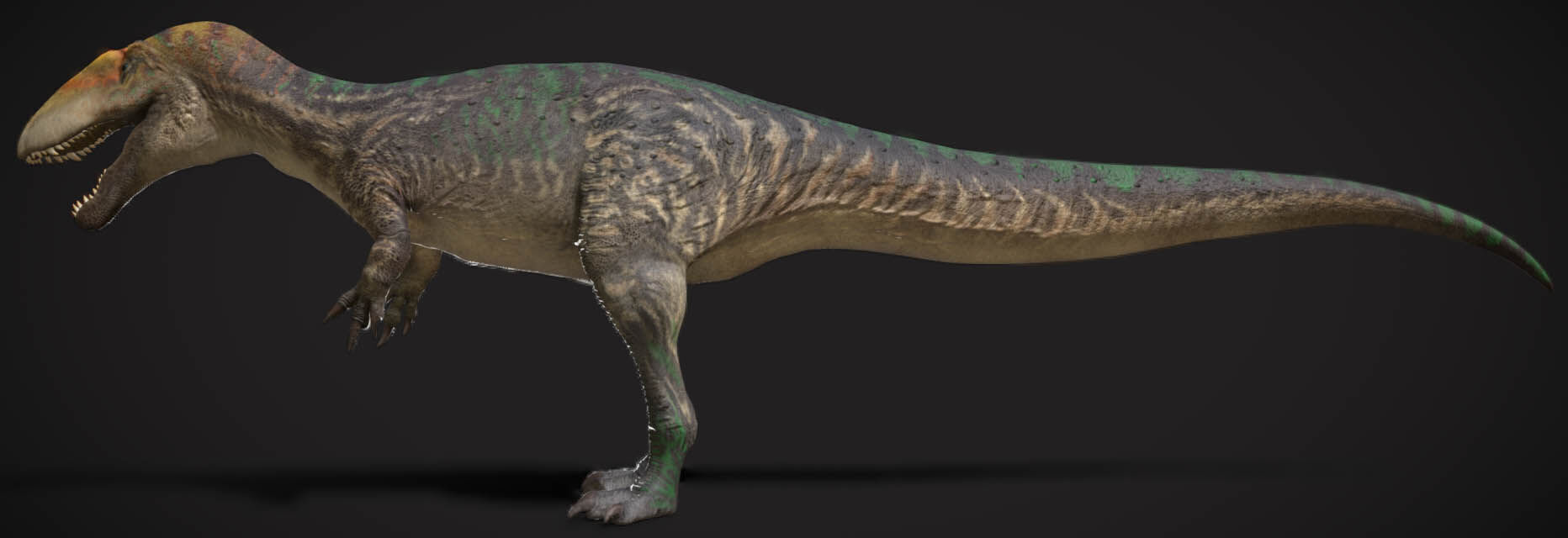 Eustreptospondylus The Well-Curved Vertebrae Hunter Low-poly 3D model_3