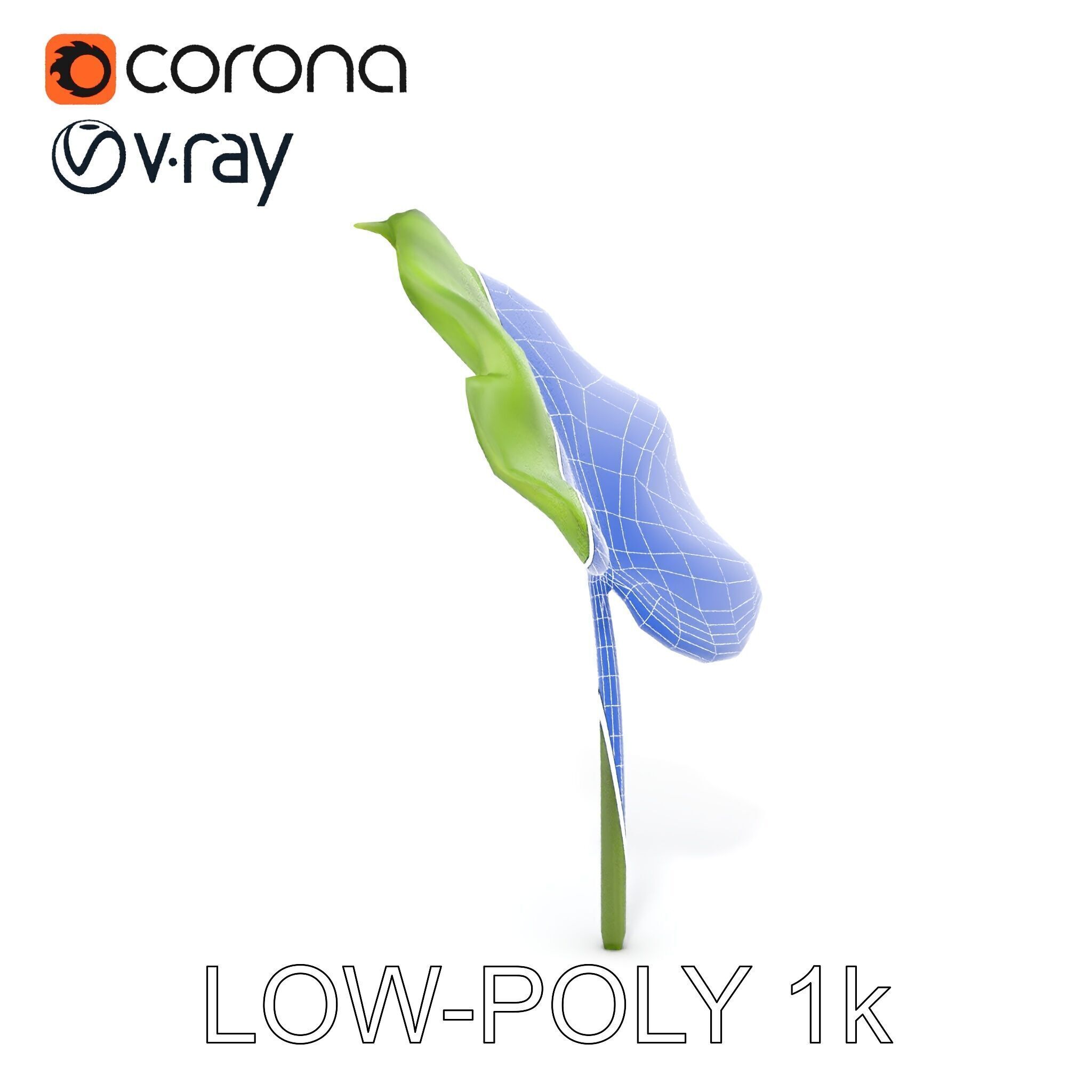Botanical Leaf Model Pack with Realistic Textures Low-poly 3D model_28