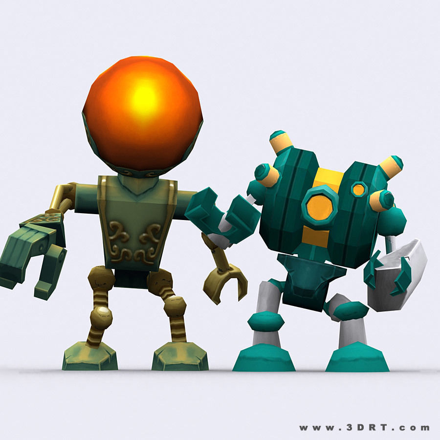 3DRT-Chibii Robots Low-poly 3D model_11