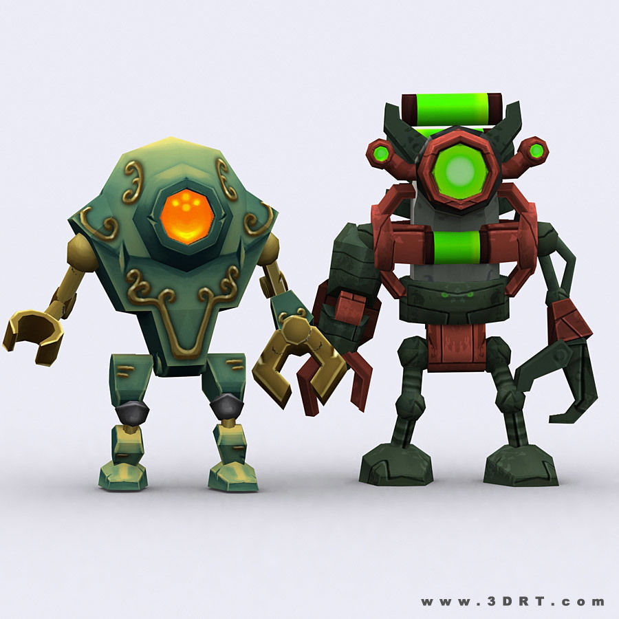 3DRT-Chibii Robots Low-poly 3D model_4