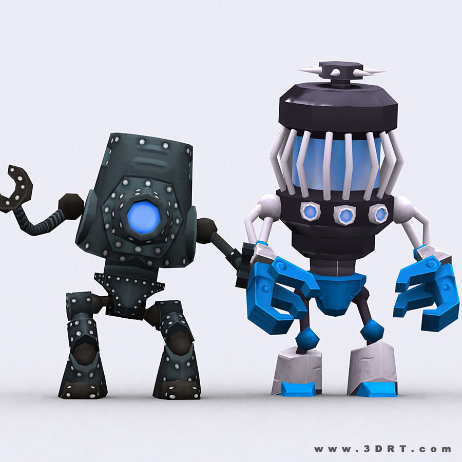 3DRT-Chibii Robots Low-poly 3D model_10