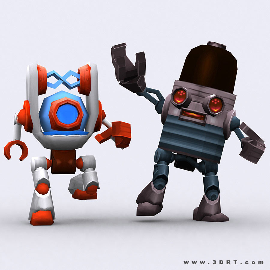 3DRT-Chibii Robots Low-poly 3D model_12
