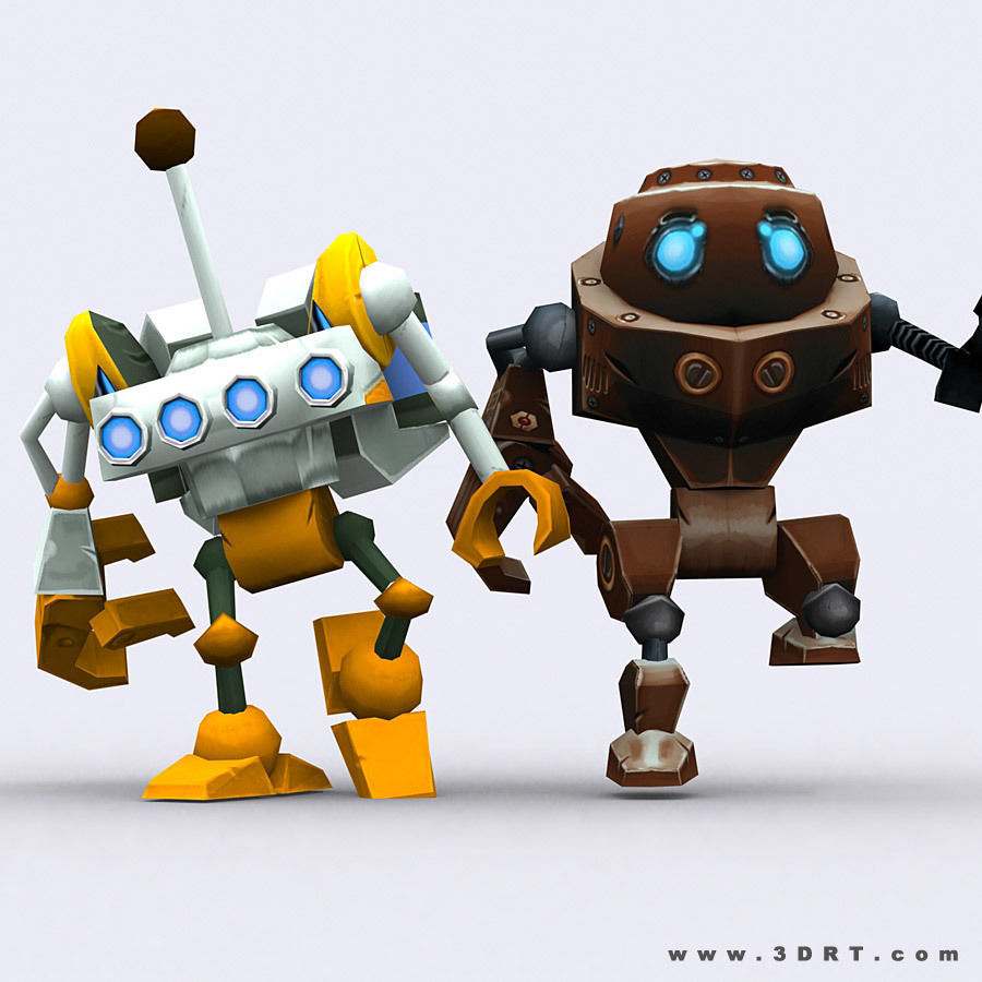 3DRT-Chibii Robots Low-poly 3D model_6