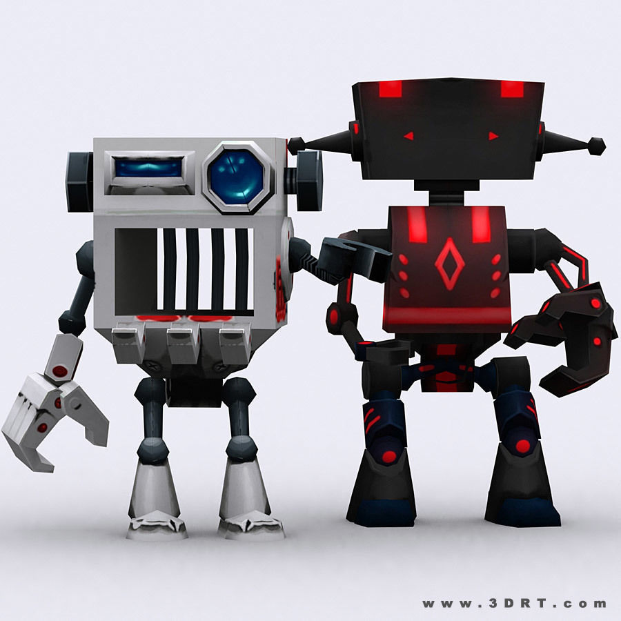 3DRT-Chibii Robots Low-poly 3D model_3