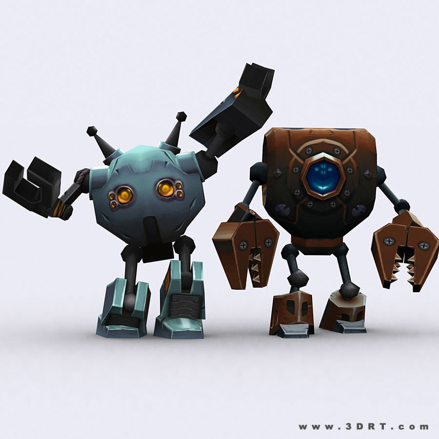 3DRT-Chibii Robots Low-poly 3D model_5