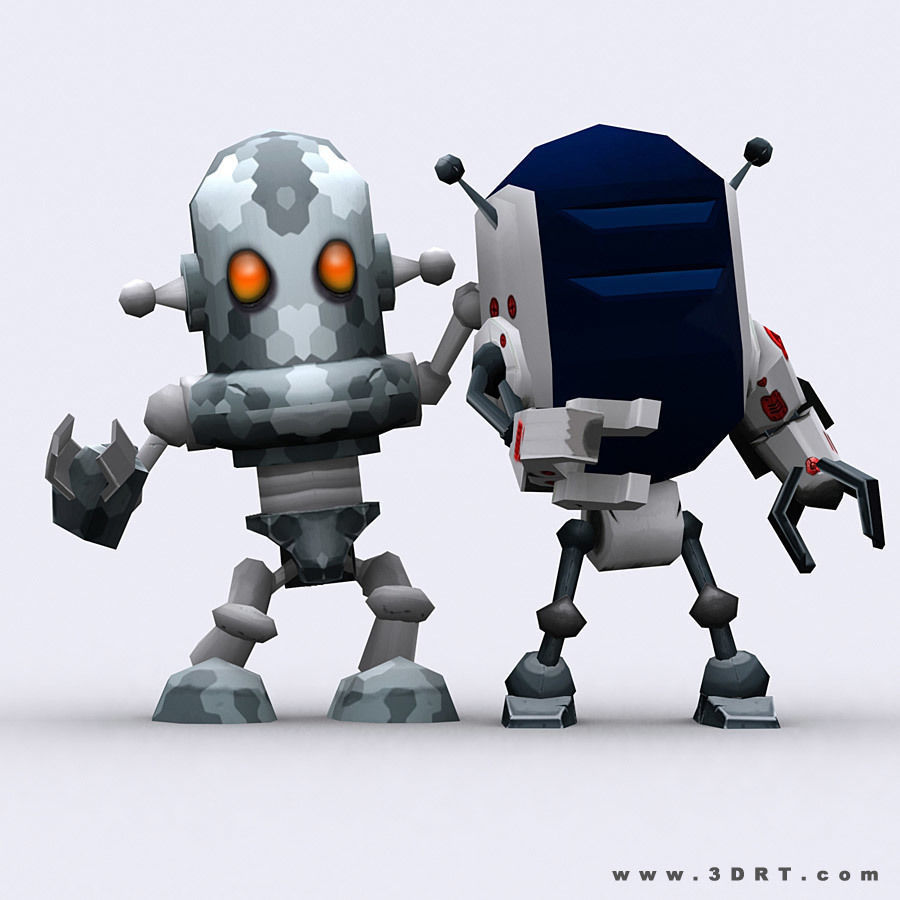 3DRT-Chibii Robots Low-poly 3D model_8