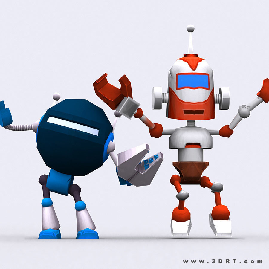 3DRT-Chibii Robots Low-poly 3D model_9
