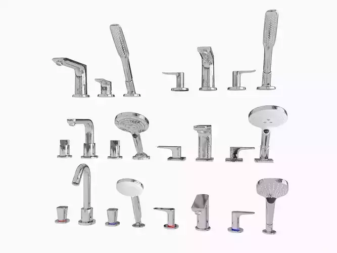 Chrome-plated shower faucet series
