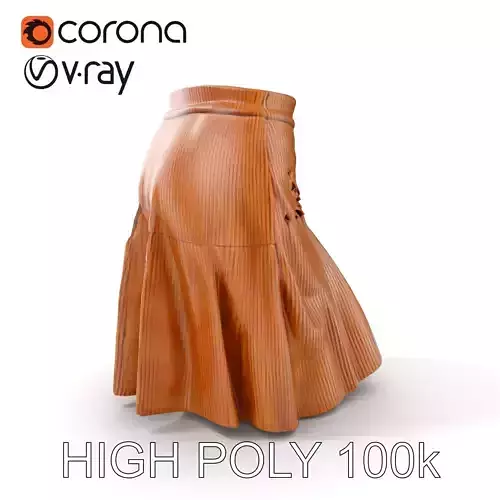 Pleated Skirt D Model Pack