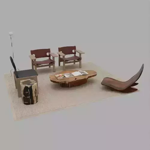 Classic sofa chair31 3D model